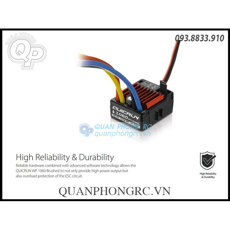 Điều Tốc Chổi Than Hobbywing Quicrun WP 1060 60A ESC 30120200