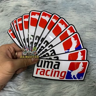 Tem decal dán xe uma racing