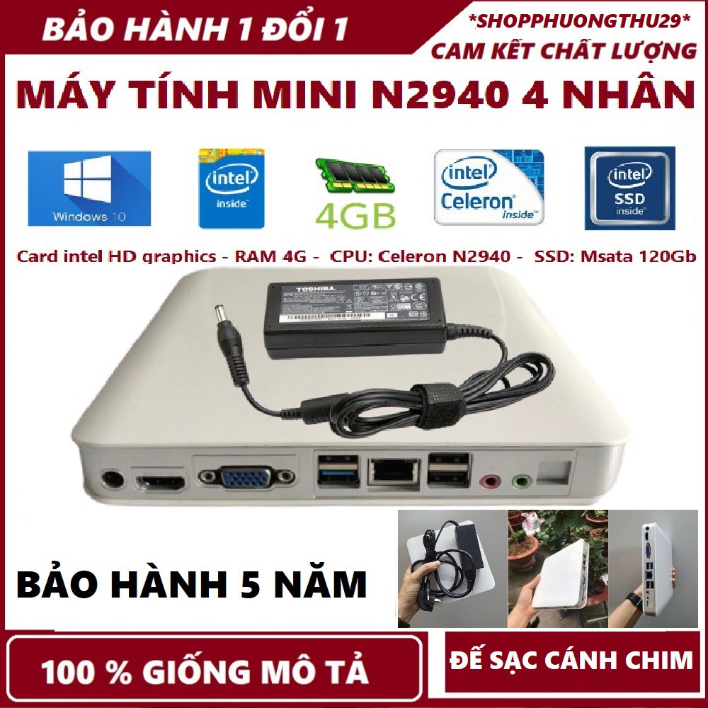 MÁY TÍNH MINI Q3 N2940 CPU: Celeron N2940 RAM 4Gb SSD 120Gb,Bảo hành 5 năm | BigBuy360 - bigbuy360.vn