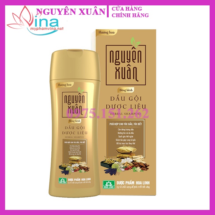 Dầu gội dược liệu Nguyên Xuân Bồng Bềnh Phù hợp cho tóc dầu, tóc bết - Màu Vàng