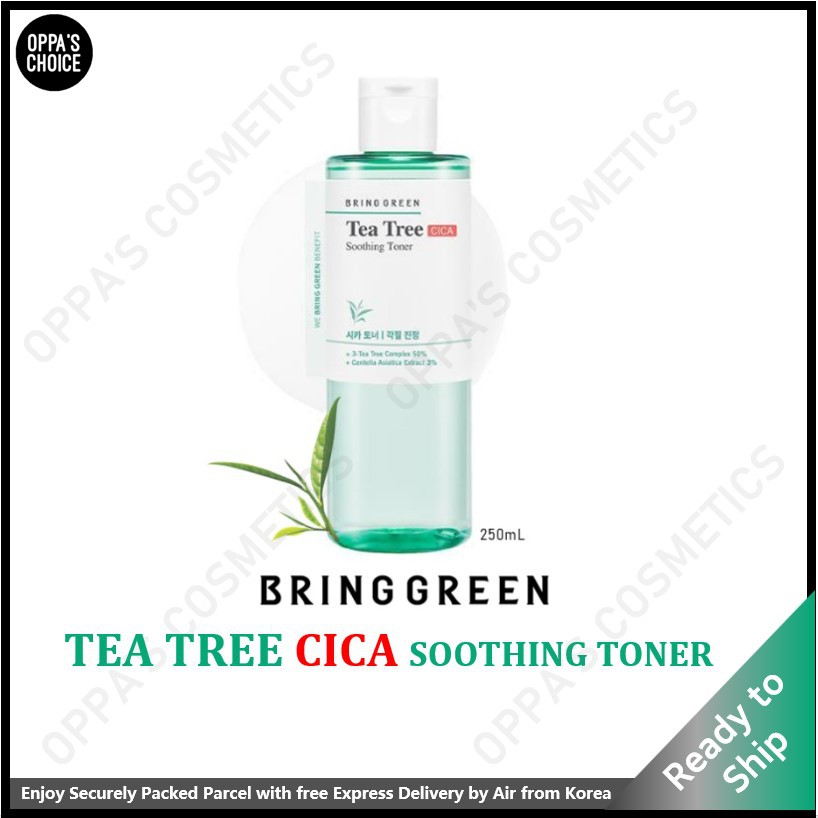 Nước hoa hồng BRING GREEN TEA TREE CICA SOOTHING TONER 250ml