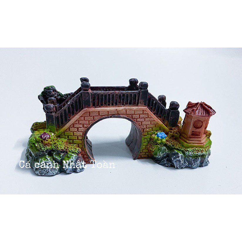 CẦU TRANG TRÍ HỒ CÁ NON BỘ 10X5X5CM MẪU 2