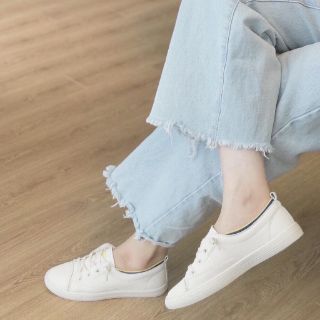 Giày lười không cần buộc dây (thể thao trắng viền G07)
