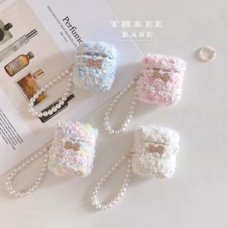 Vỏ bảo vệ hộp sạc tai nghe Airpods bằng len dễ thương tiện lợi