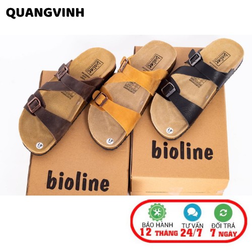 Dép da bò, dép thời trang nam nữ đẹp quai chéo Unisex (Đế trấu) D25