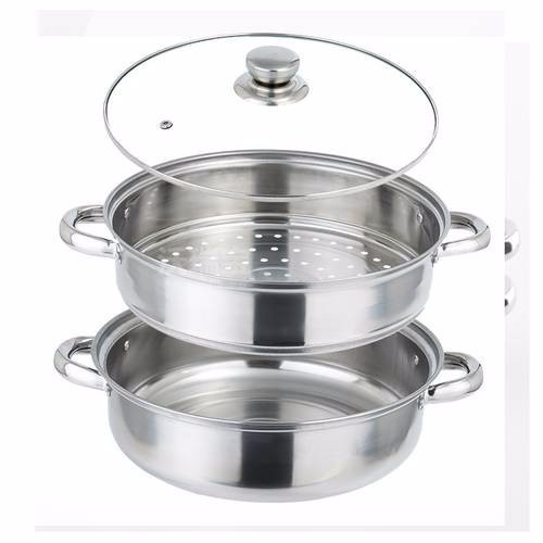 Nồi hấp INOX 2 tầng siêu đẹp 28cm,Nồi hấp 2 tầng