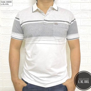 Áo Thun Nam Phối Túi Sọc Ngang Thun Cotton (nhiều màu)