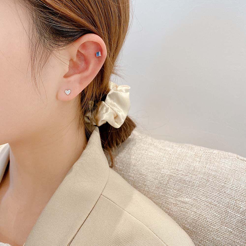 DANILO Set 5 Đôi Khuyên Tai Đính Đá Thời Trang Hàn Quốc Cho Nữ