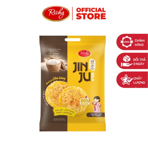 Bánh Gạo JINJU Chà Bông hương vị Hàn Quốc Richy 168g