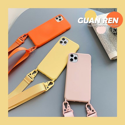 Ôp Điện Thoại Silicon Dẻo Kèm Dây Đeo Chéo Sang Trọng Cho iphone 15 14 13 pro max 12 13 11 pro max xs xr x 6 6s 8 7 plus se Ốp