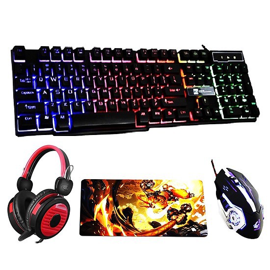 Combo Phím R8 1822 + Tặng Chuột Game, Tai Nghe YL902 Và Lót Chuột Hình Game S1 (giao mẫu ngẫu nhiên) - HÀNG CHÍNH HÃNG