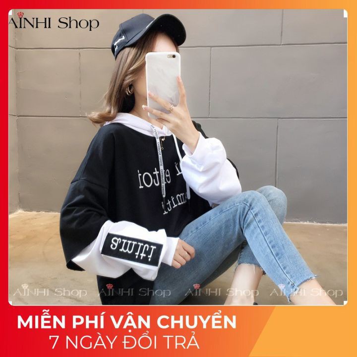 Áo Hoodie Nữ ❤️Freeship❤️ Áo Khoác Hoodie (In Chữ SMITI Siêu Đẹp Cá Tính) Vải Nỉ Nhiều Màu Cute