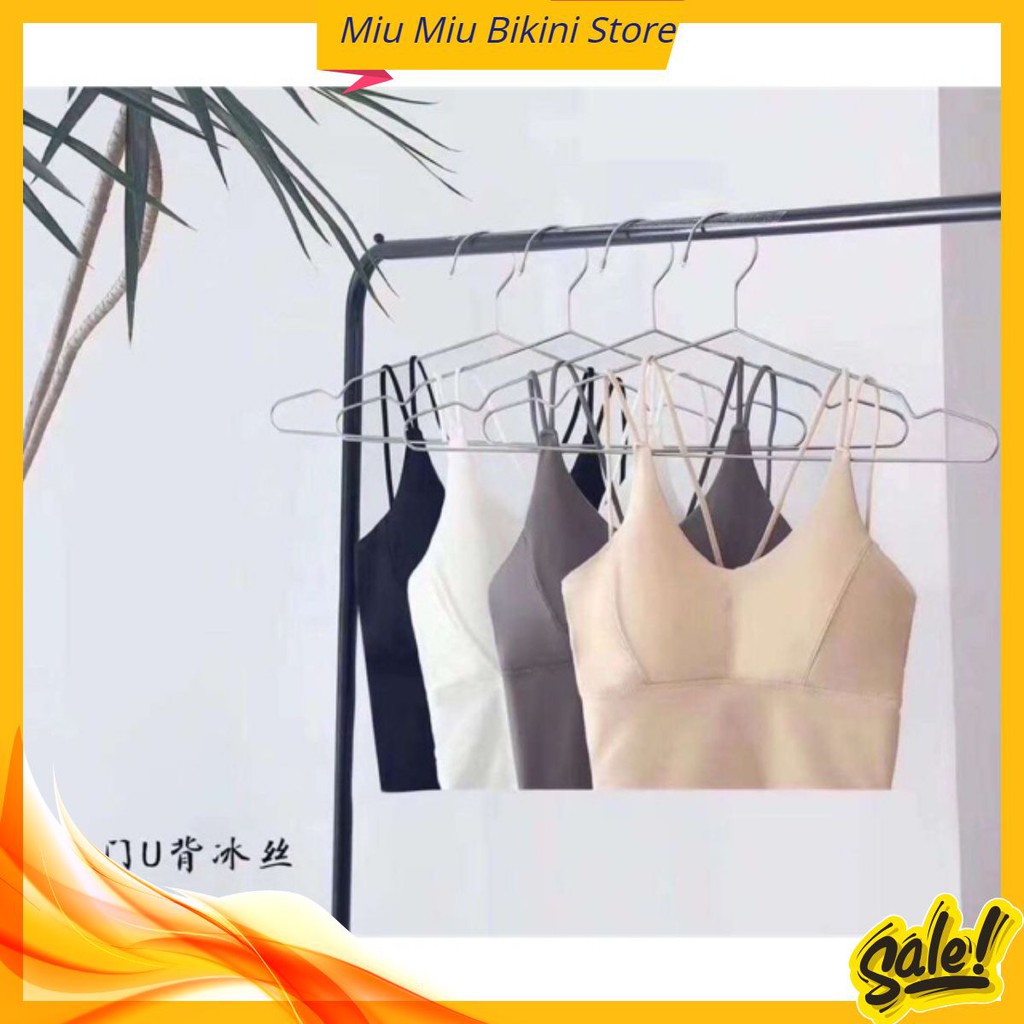 Áo Bra ♥️FREESHIP♥️ Áo bra su croptop dây chéo lưng sexy( có đệm ngực)