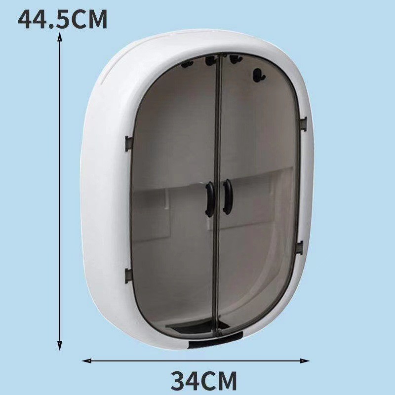 (Bán Buôn Sỉ) [CAO CẤP] Hộp, giá đựng dao, đồ dùng nhà bếp có kính chống bụi dán tường - GIA DỤNG HÀ NỘI