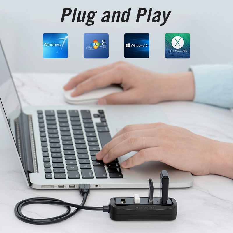 Hub VENTION chia 4 cổng USB tiện dụng chất lượng cao