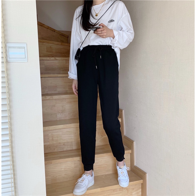 Quần Dài Lưng Cao Phong Cách Hàn Quốc Cho Nữ