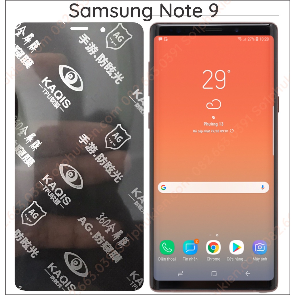Miếng dán PPF chống nhìn trộm Samsung note 8 / note 9 dẻo bảo vệ màn hình