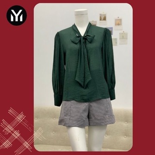 [Ảnh Chụp Thực Tế] Áo Sơ Mi Nữ, Hàng Thiết Kế, Thời Trang Công Sở, Trang Trí Nơ Cổ,Tay Bồng Dài, Mềm Mại, Thoáng Mát