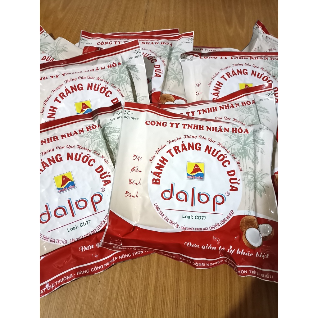 Bánh tráng nước dừa Dalop Đặc sản Bình Định cực giòn rụm