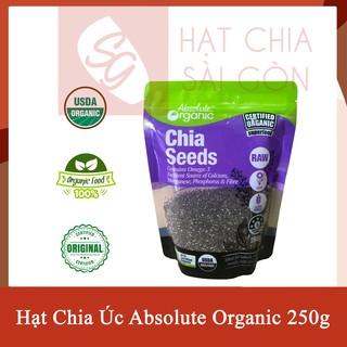 Hạt chia đen nhập khẩu úc 250g absolute organic chia seeds absolute organic 250g