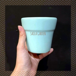 Chậu đất nung / men cơ bản miệng loe - trồng sen đá / xương rồng đường kính miệng 8.5cm