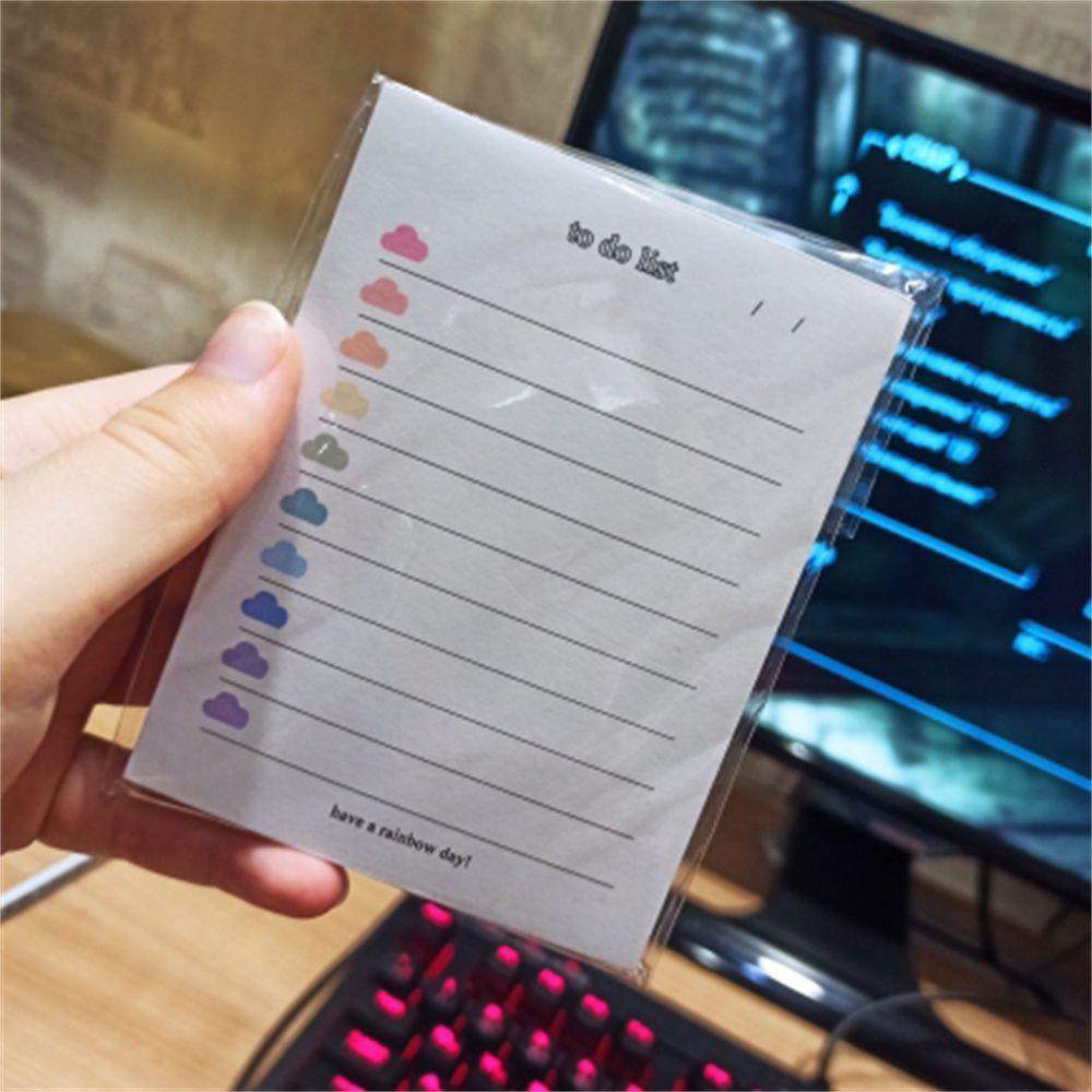 PEWANY Set 50 Tờ Giấy Ghi Chú Họa Tiết Đám Mây Nhiều Màu Sắc Dễ Thương