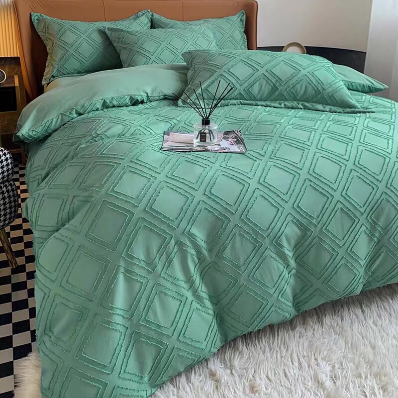 Bộ Chăn Ga Gối Đũi Hàn Vintage Hàng Nhập Khẩu Cao Cấp 4 Món