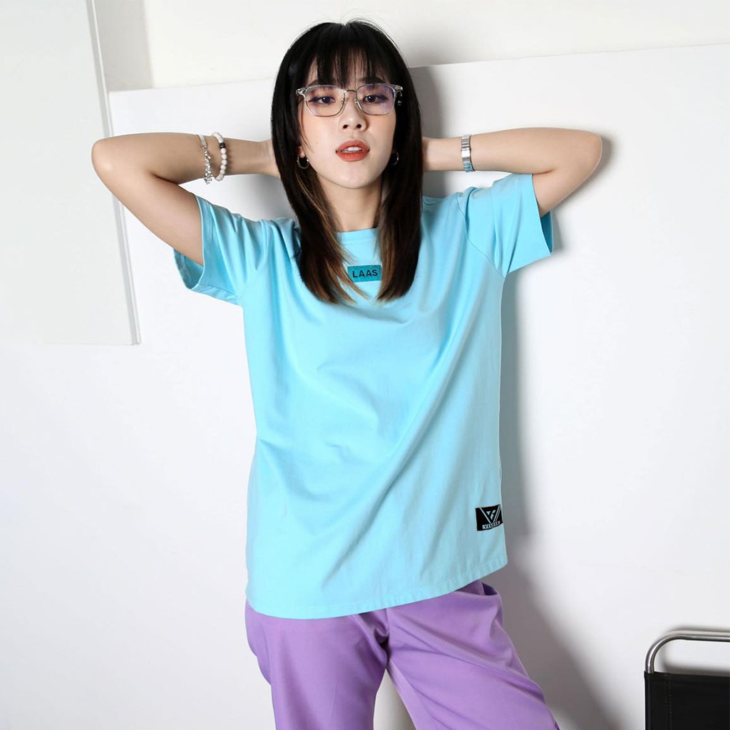 Áo thun UNISEX Tee Basic LAAS Ss1 - Áo Thun Tay Lỡ Streetwear, tags áo dệt, vải cotton 100%.