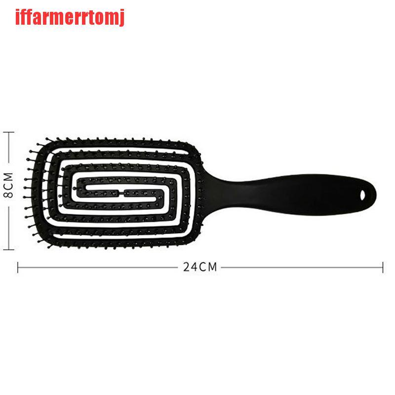 {iffarmerrtomj}Women Hair Massage Comb Bristle nylon Hairbrush Wet Curly Detangle Hair Brush LAD