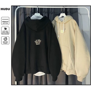 Áo khoác hoodie nỉ ngoại form rộng tay phồng nam nữ ,hoodie unisex 2 màu đen be nón 2 lớp g