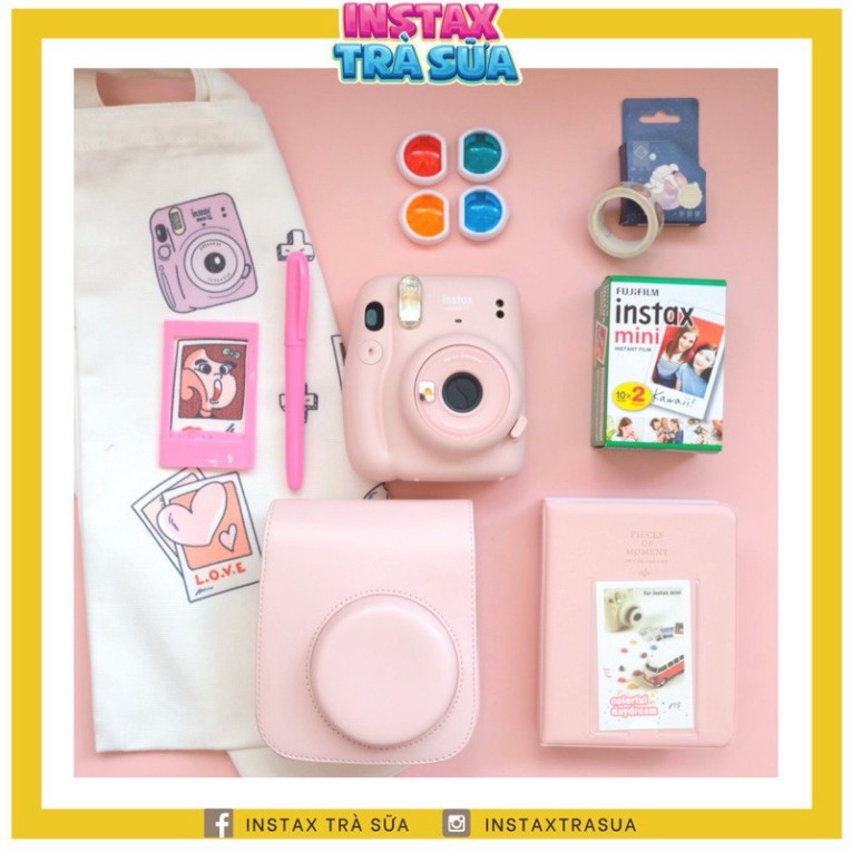 AS1 PBO Combo Instax Mini 11 - BỘ MÁY và phụ kiện chụp ảnh lấy liền Fujifilm Instax Mini 11 - Bảo Hành Chính hãng 1 năm 