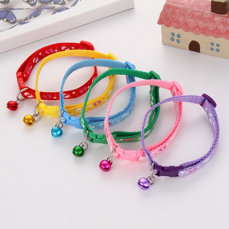 Vòng Cổ + Chuông Dễ Thương Cho Thú Cưng - Bộ 6 CáI