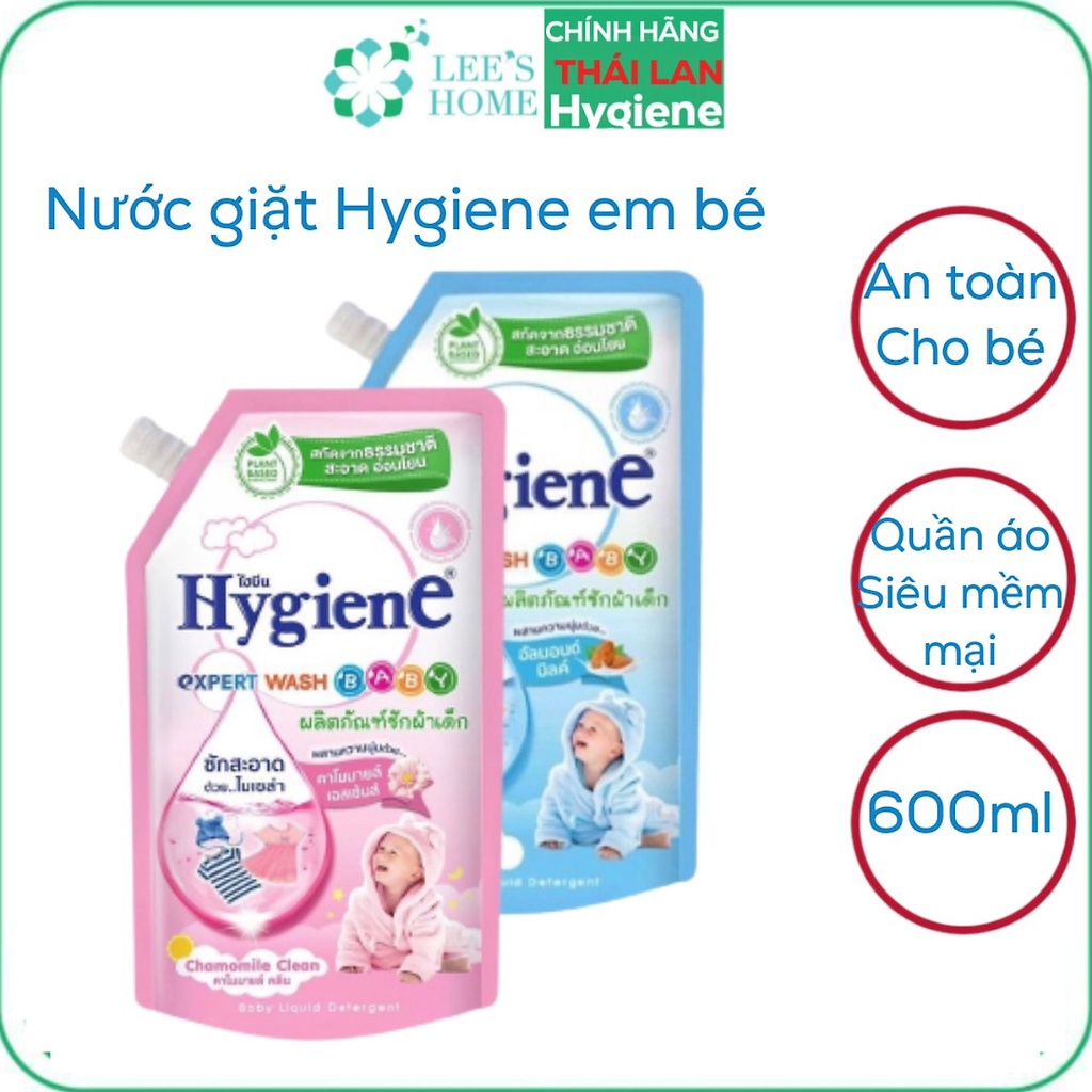 COMBO 2 bịch nước giặt em bé Hygiene Thái Lan 600mlx2