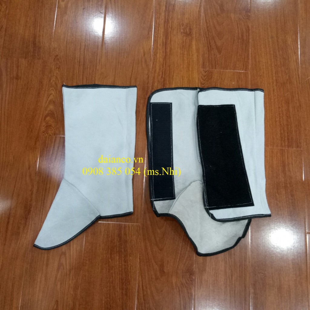 Ống chân da bảo vệ chân khi hàn chịu nhiệt chống tia lửa hàn