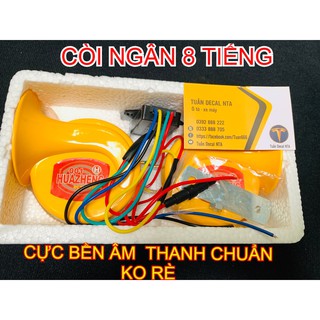 CÒI NGÂN 8 TIẾNG 24V ĐỘ BỀN CAO ÂM THANH KO RÈ còi vàng