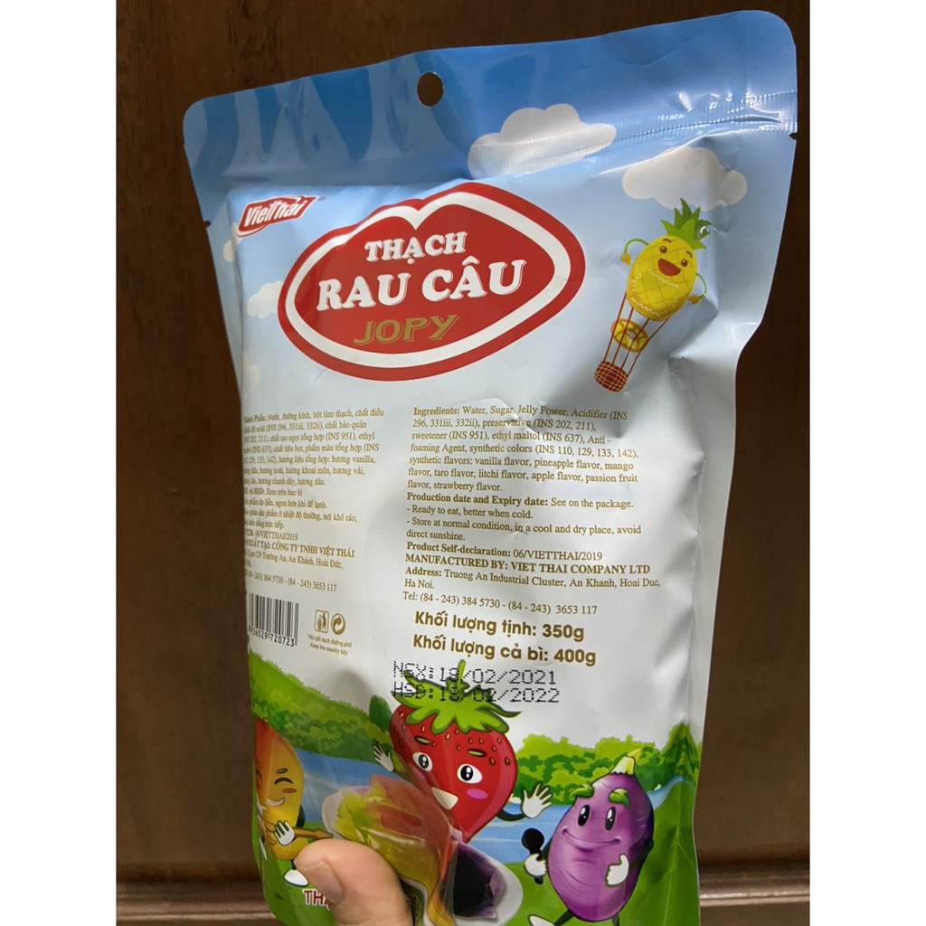 KẸO THẠCH JOPY HƯƠNG HOA QUẢ VIỆT THÁI 400g