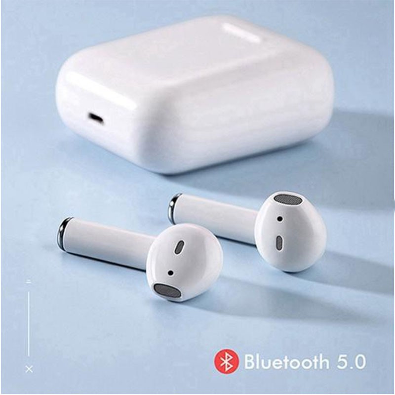 Tai nghe i12 Bluetooth không dây TWS cảm ứng âm thanh nổi có vỏ bảo vệ với hướng dẫn sử dụng