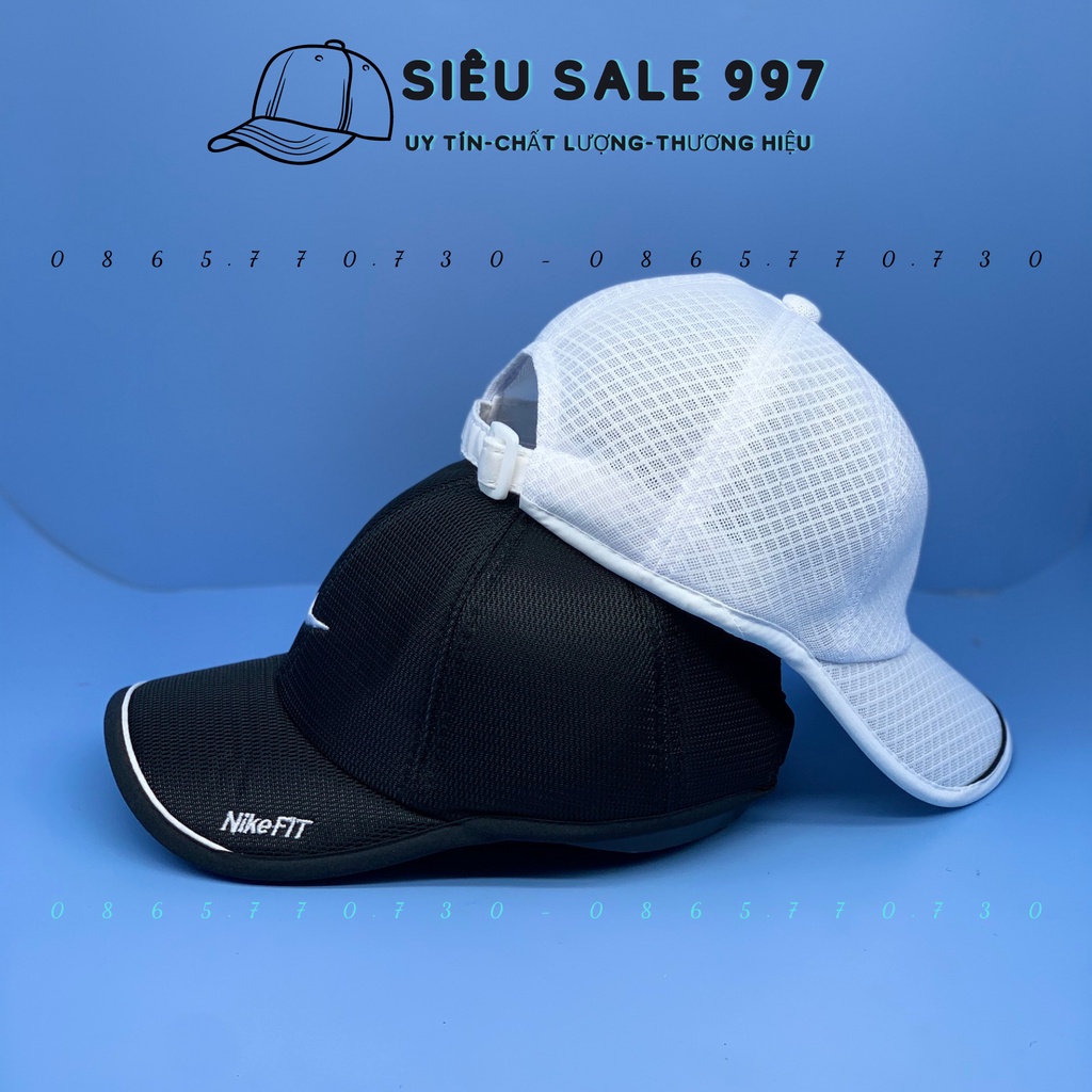 NÓN THỂ THAO TENNIS LƯỚI LOGO NAI 2 MÀU VẢI NHẸ FORM ÊM ĐẦU THOÀNG KHÍ