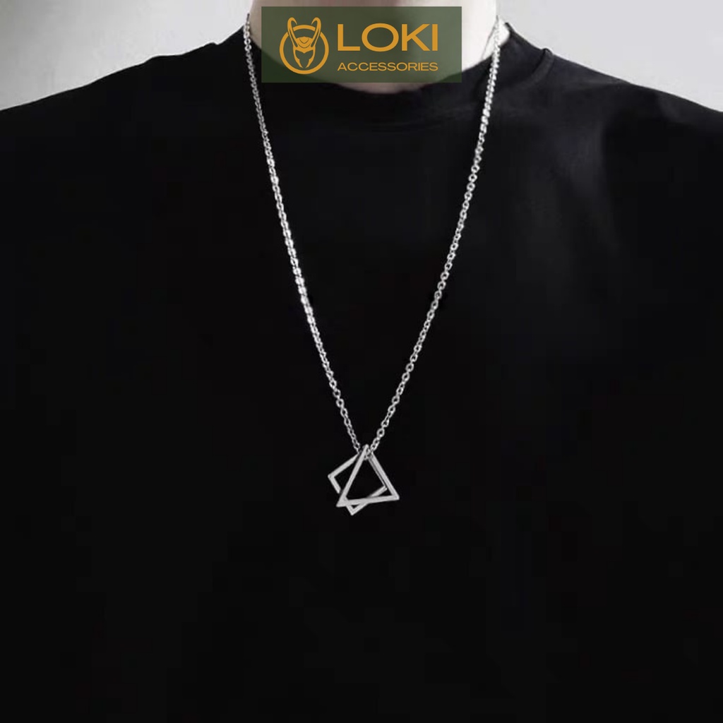 Vòng cổ nam dây chuyền nam nữ màu bạc unisex Loki Accessories Doe68 Chain Phụ kiện Titan không gỉ - Doe68 Chain