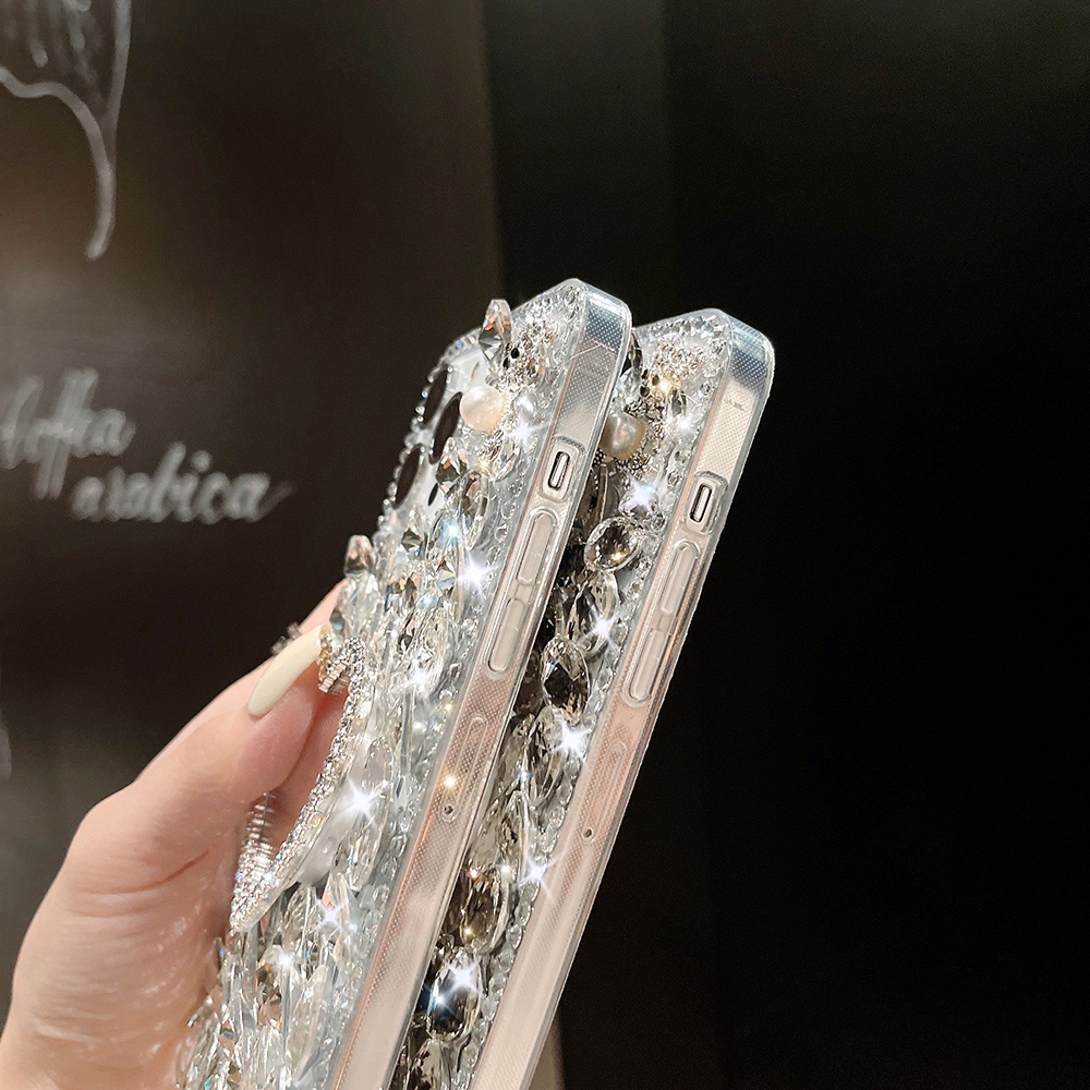Ốp Điện Thoại Đính Đá Lấp Lánh Sang Trọng Cho Iphone 14 Pro Max 14 Plus 11 12 13 Pro Max
