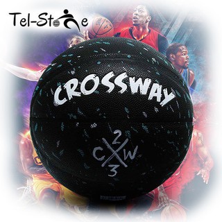 [Bóng rổ da] - Crossway Black (Kèm kim, lưới, bơm mini)