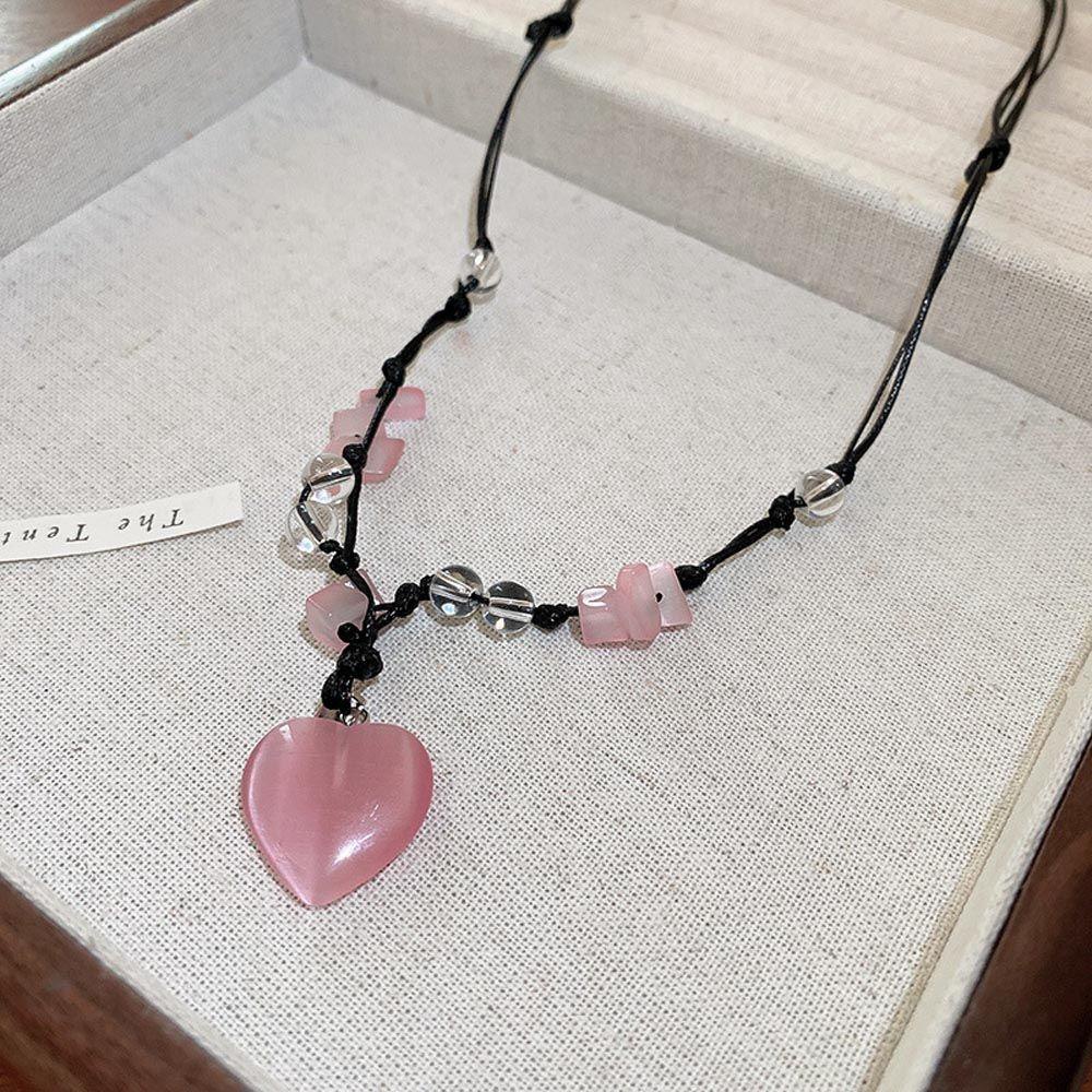 Dây Chuyền Mặt Hình Trái Tim Phong Cách Vintage Hàn Quốc Cho Nữ