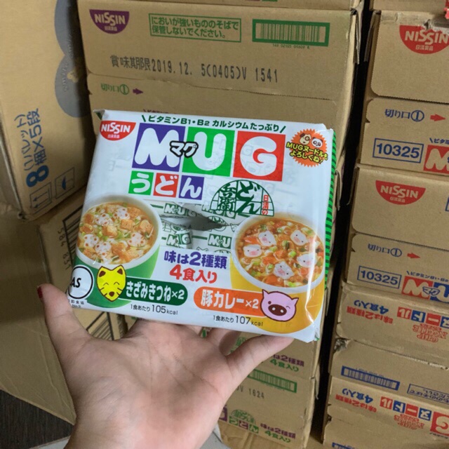 Mì Mug xanh va vang cho bé- nội địa Nhật date 12/2020