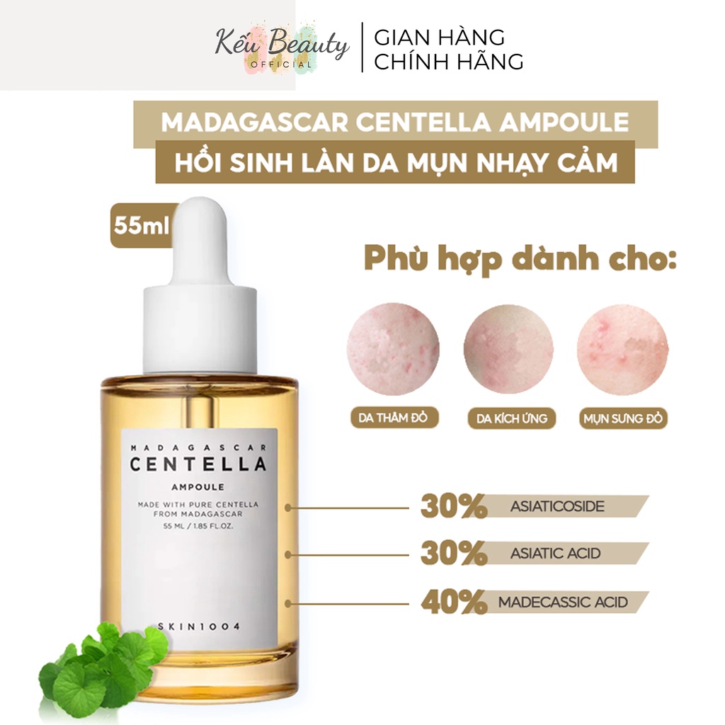 Tinh Chất Giảm Mụn, Mờ Thâm, Phục Hồi & Làm Dịu Da Skin1004 Madagascar Centella Ampoule 55ml