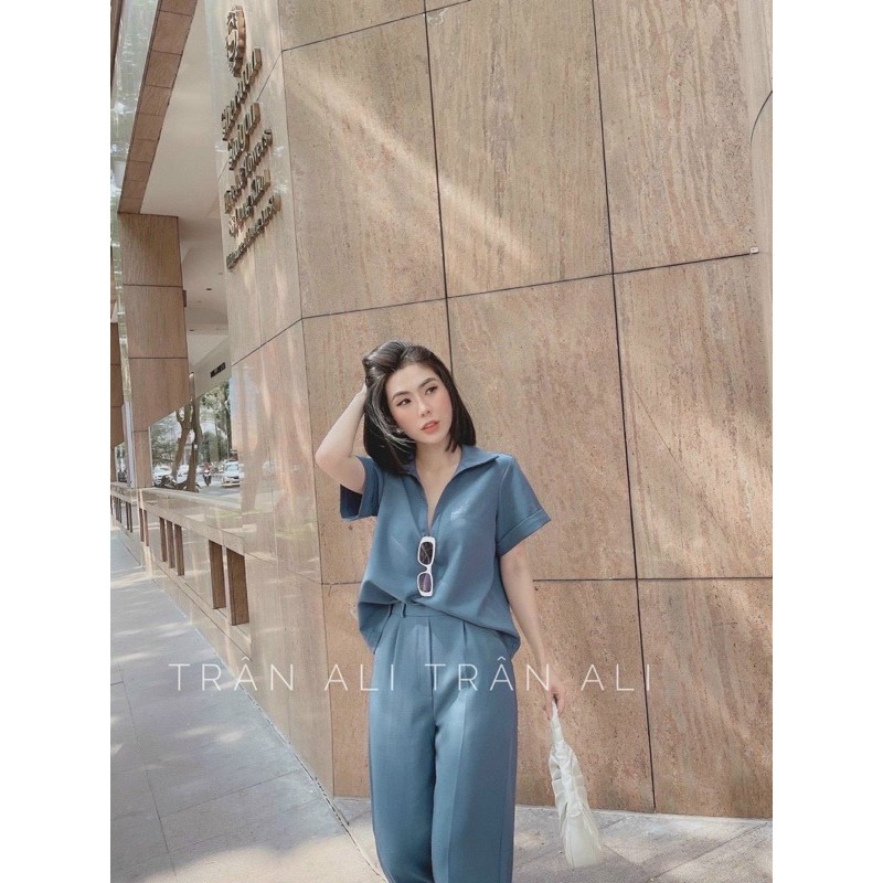 SNU150 - SET BỘ NỮ CỔ BẺ QUẦN DÀI CẠP CAO | BigBuy360 - bigbuy360.vn