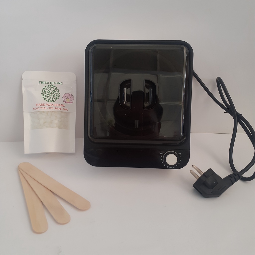 set nồi chống dính + sáp wax cao cấp 3 hương lựa chọn, gói mini 50g. (Quà tặng đồ dũa móng)