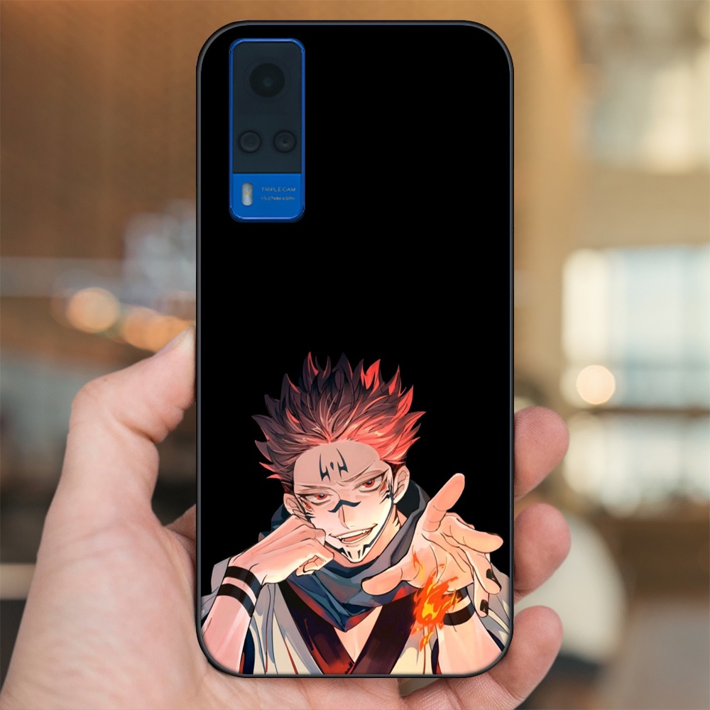 Ốp lưng Vivo Y51 2020, Y53s viền đen in hình Yuji Jujutsu Kaisen