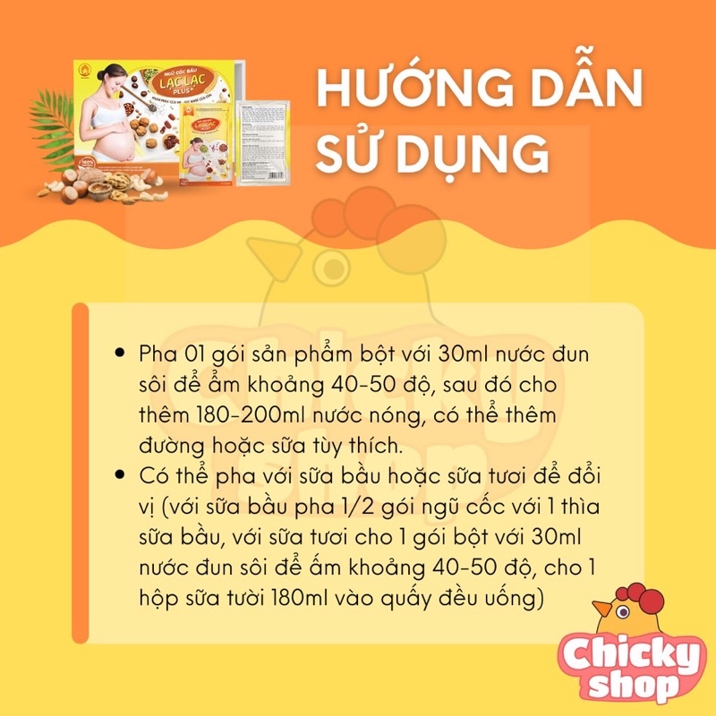 Ngũ cốc bầu Lạc Lạc cao cấp hộp 30 gói - đầy đủ dinh dưỡng cho bé + quà