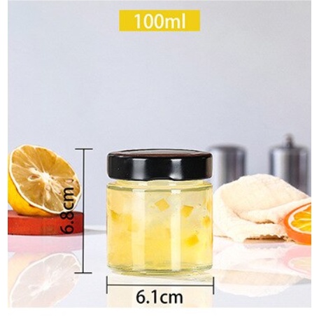 Hũ Thủy Tinh Tròn Nắp Thiếc 100ml 180ml 220ml 280ml 380ml 500ml 750ml Chưng Yến, Làm Sữa, Đựng Bột Nghệ