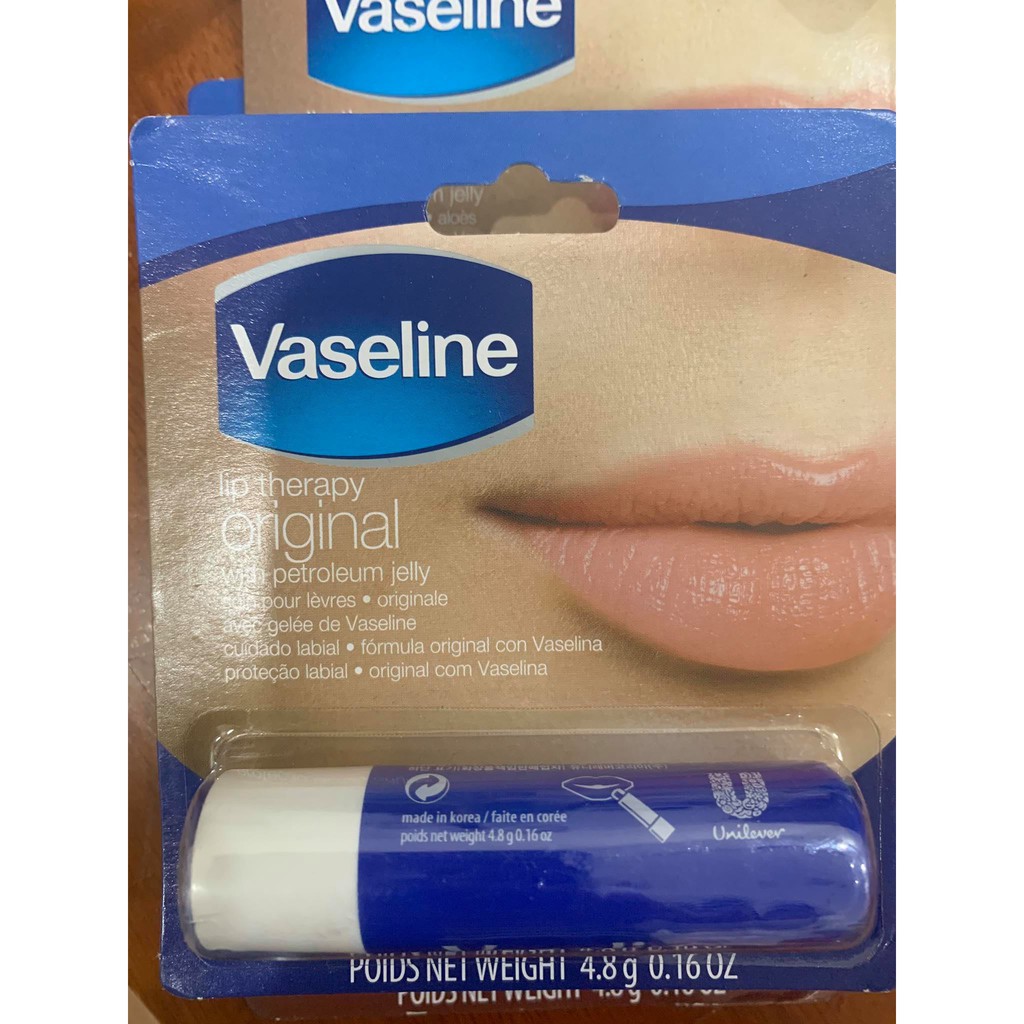 [ hàng Auth Mỹ] Son dưỡng môi Không màu Vaseline , Chap -Lip, Chap- Ice